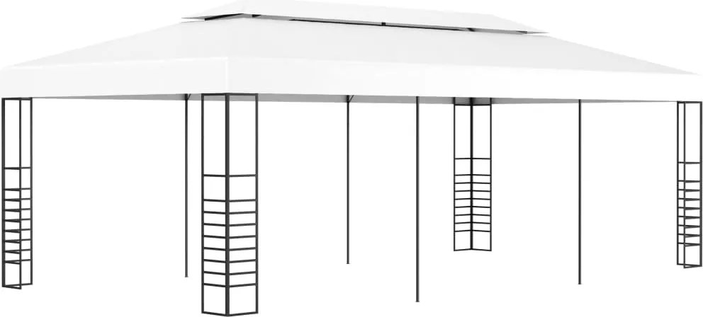 vidaXL Pavilion marchiză, alb, 6 x 3 m