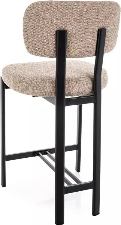 Scaun de bar Misaki H-2 bej 253 / negru mat