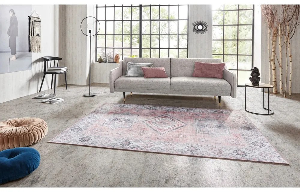 Covor Nouristan Gratia, 160 x 230 cm, roz deschis