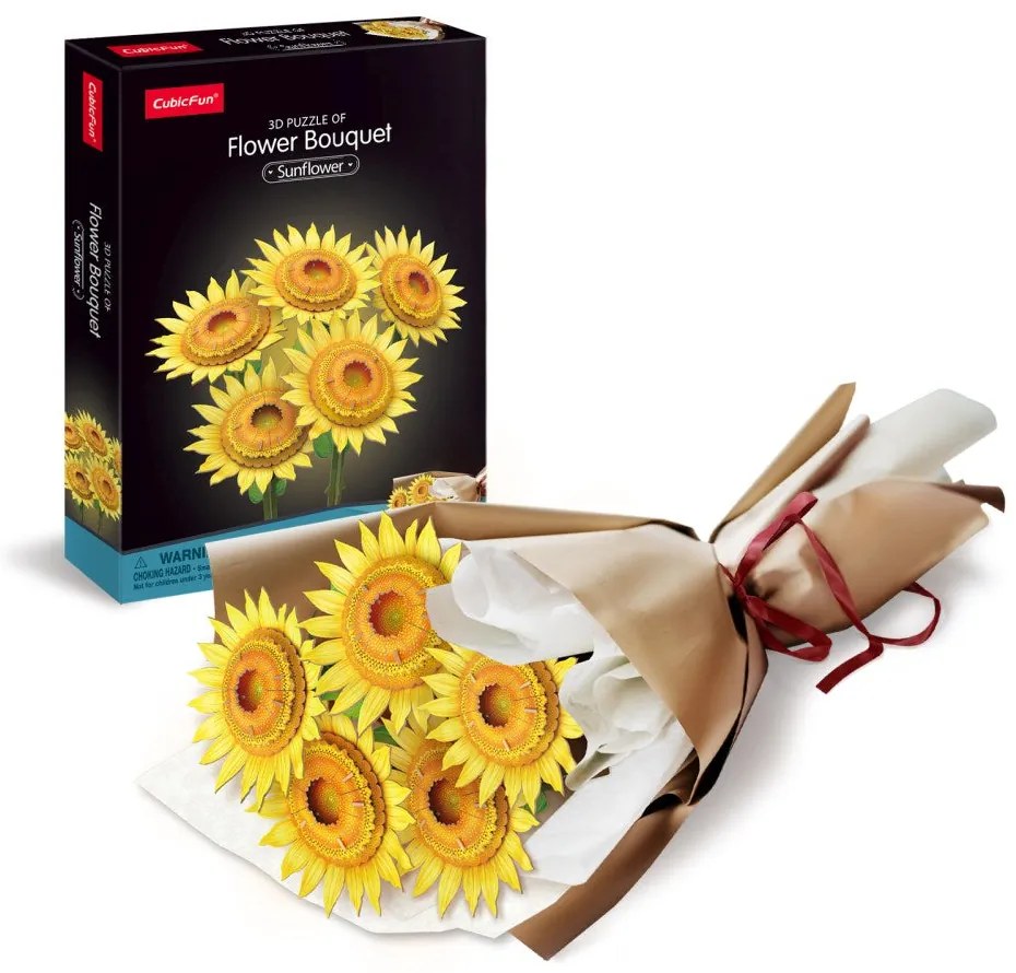 BUCHET DE FLOAREA SOARELUI 3D 180 PIESE - CUBIC FUN (CUP866h)