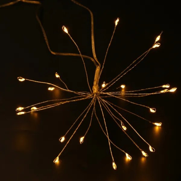 Brilagi - Ghirlandă LED exterior 5 m, 150 LED, IP44, alb cald, efect artificii