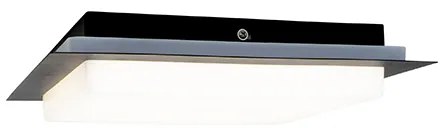 Plafoniera modernă neagră pătrată cu LED inclus IP44 - Lys