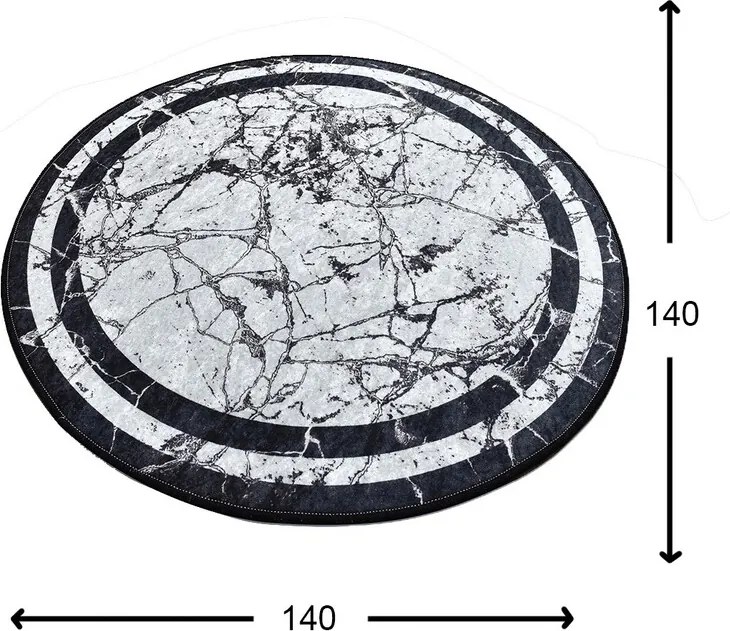 Covor, Marmor DJT, Alb/Negru
