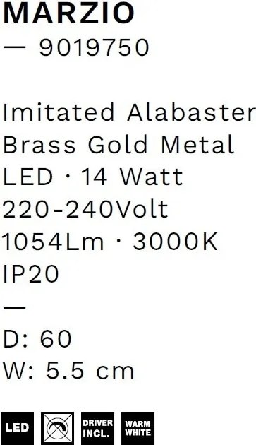 Aplica de perete LED decorativa MARZIO D-60cm