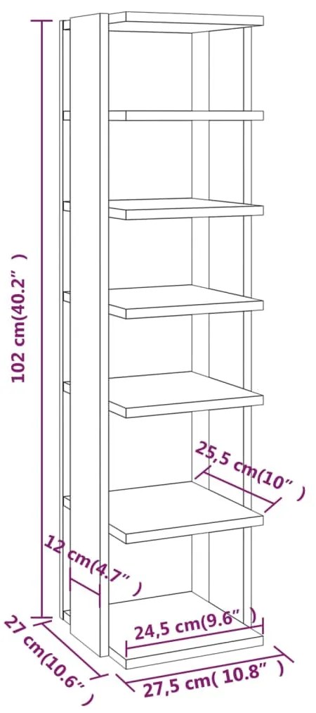 Pantofar, alb si stejar sonoma, 25x27x102 cm, PAL alb si stejar sonoma, 1, alb si stejar sonoma, alb si stejar sonoma