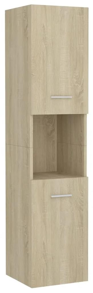 Set mobilier de baie, stejar Sonoma, PAL Stejar sonoma, 90 x 38.5 x 46 cm, 1