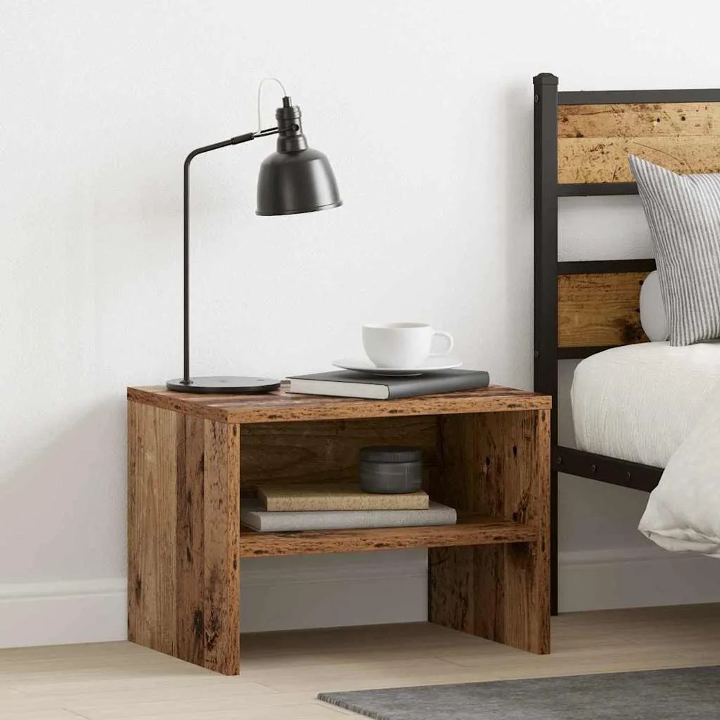 vidaXL Dulap de noapte Lemn vechi 40 x 40 x 30 cm Lemn compozit