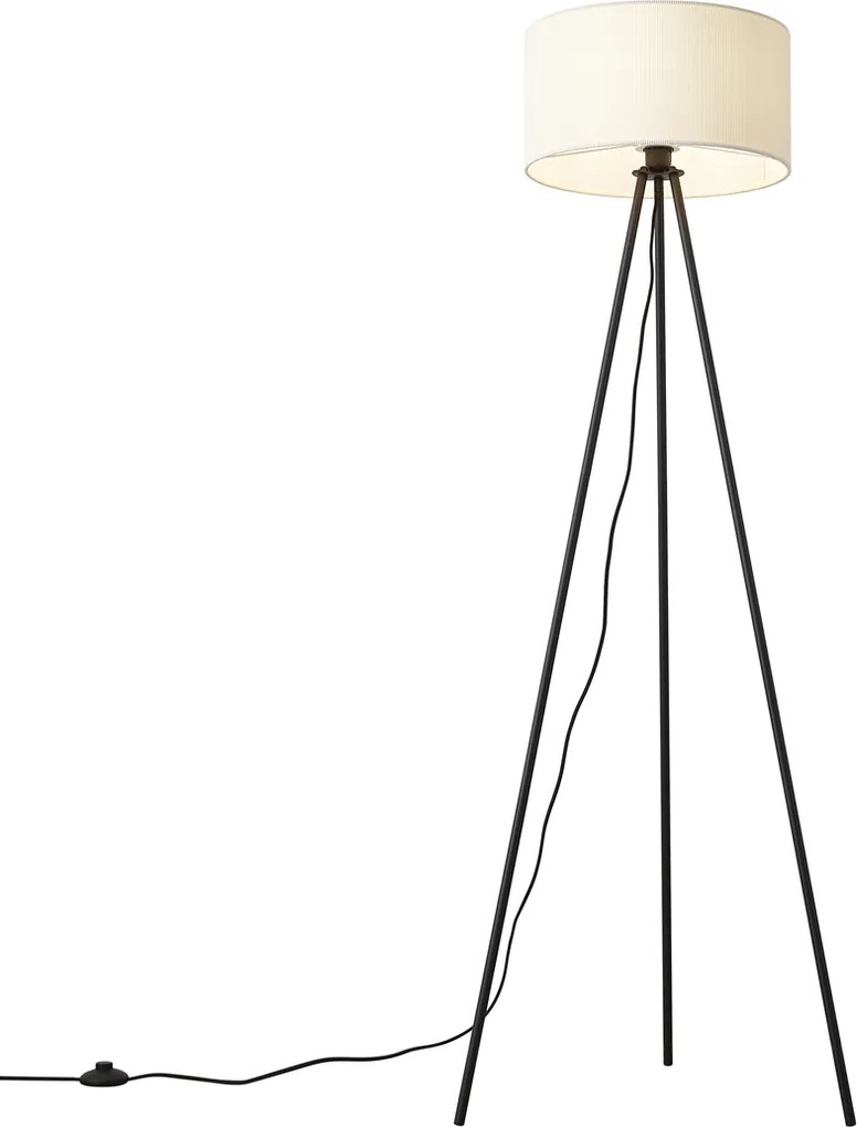 Lampă de podea modernă albă cu abajur de catifea - Luz