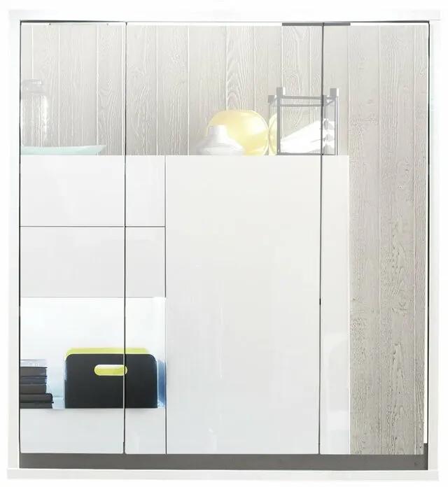 Dulap de baie cu oglinda Tollison, alb, 73 x 67 x 18 cm