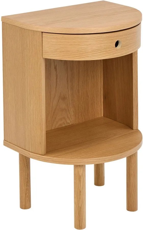 Noptieră în culoare naturală deschisă cu aspect de lemn de stejar Paron – Actona