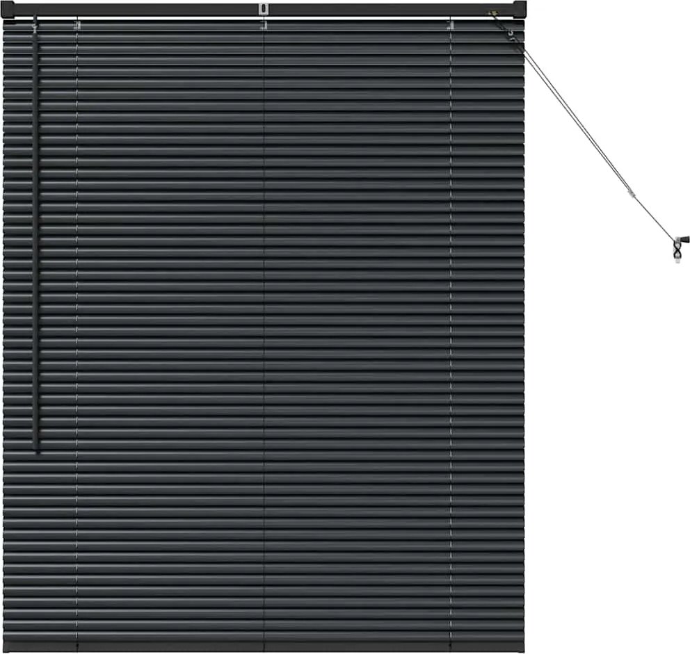 vidaXL Jaluzele venetiene Manual Negru 130 x 105 cm Aluminiu