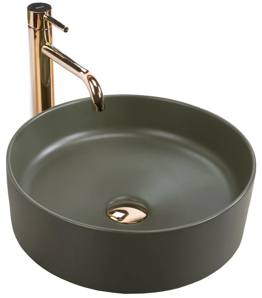 Lavoar Sami verde mat L37 cm