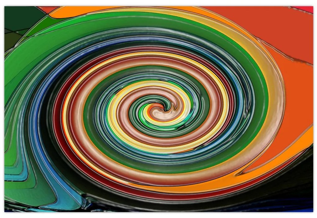 Tablou abstract - spirala colorata (90x60 cm)