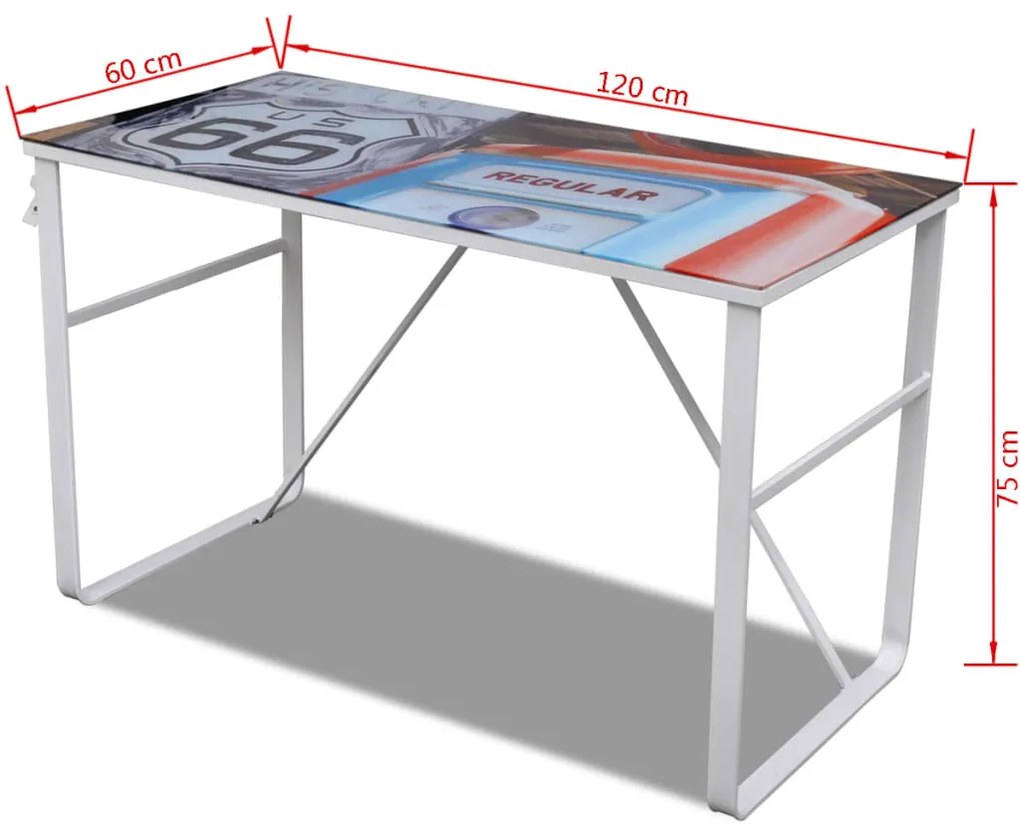 Birou Dreptunghiular cu Model Unic Multicolour