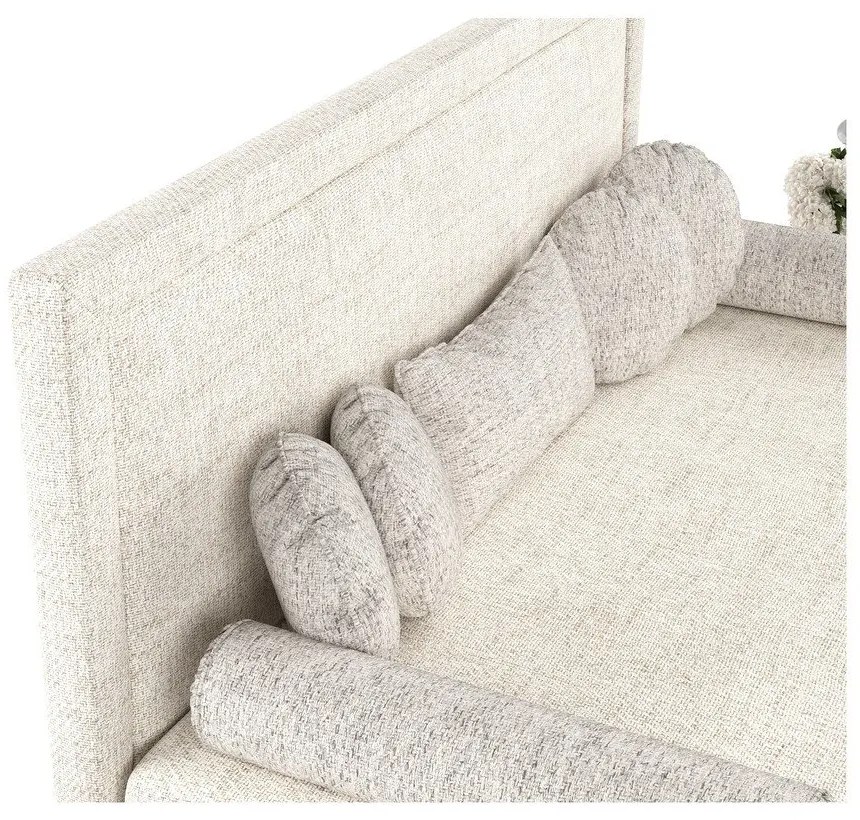 Pat crem tapițat 90x200 cm Scala – Maison de Rêve