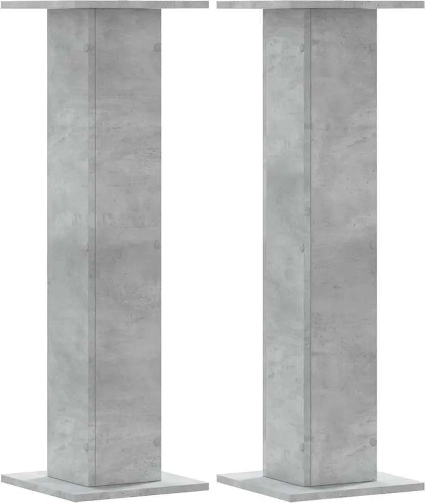vidaXL Suport de plante, 2 buc., gri beton, 30x30x95 cm lemn prelucrat