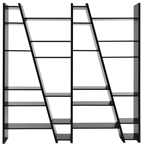 Bibliotecă TemaHome Delta, negru mat