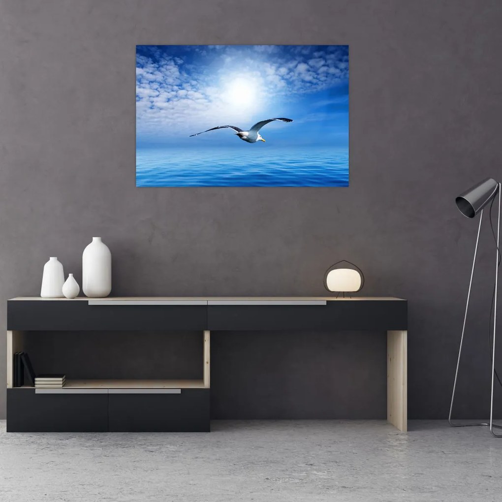 Tablou - Pescărușul peste mare (90x60 cm)
