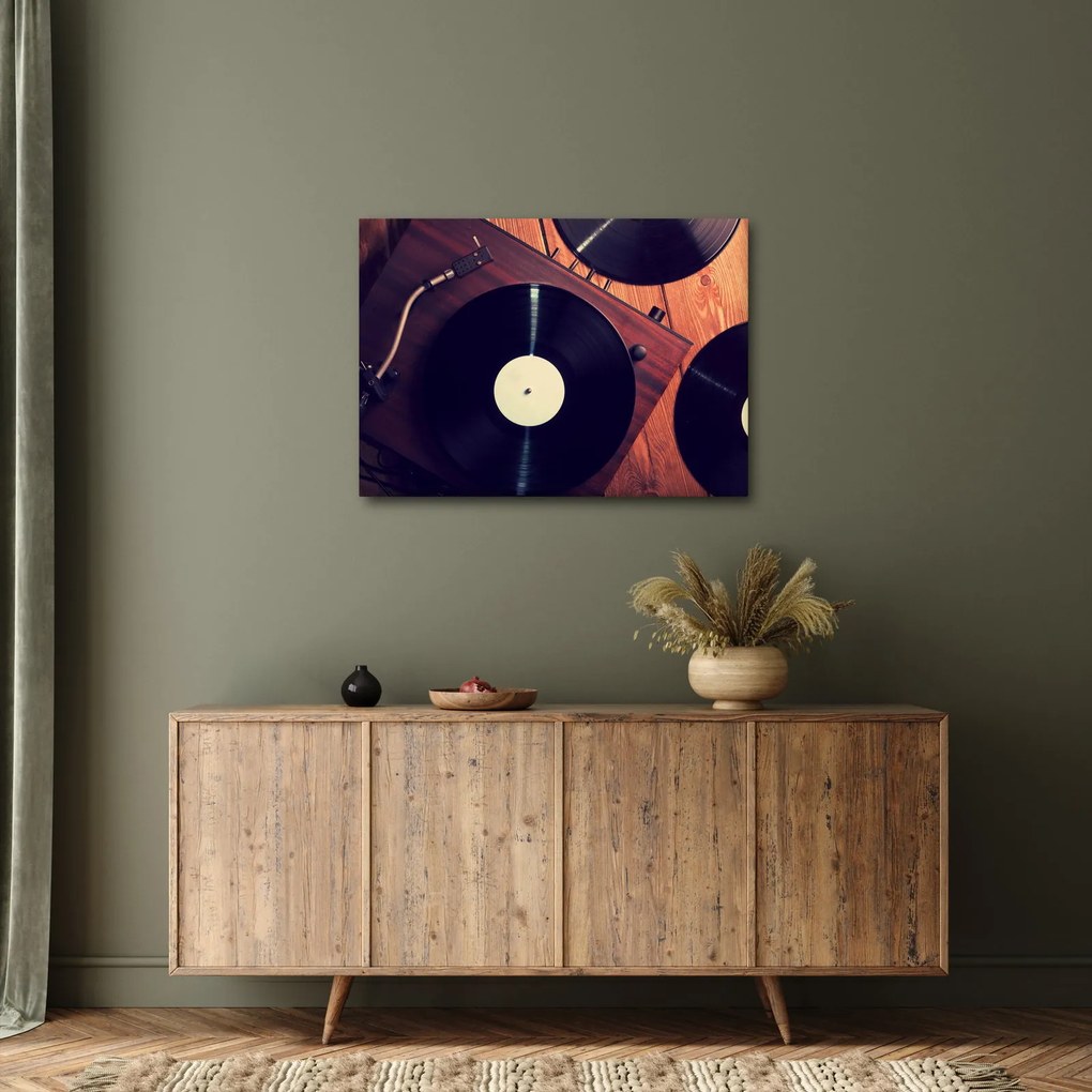 Tablou - Discuri de gramafon (70x50 cm)