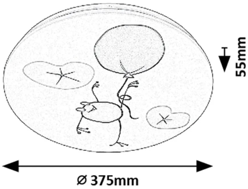 Aplica camera copii motiv broscuta si baloane Froggo