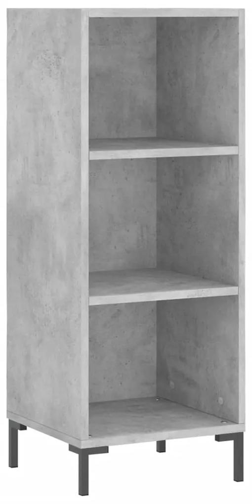 828736 vidaXL Servantă, gri beton, 34,5x32,5x90 cm, lemn prelucrat