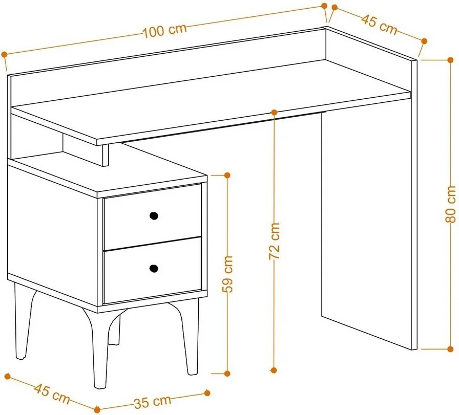 Masă de birou Puuk Oak