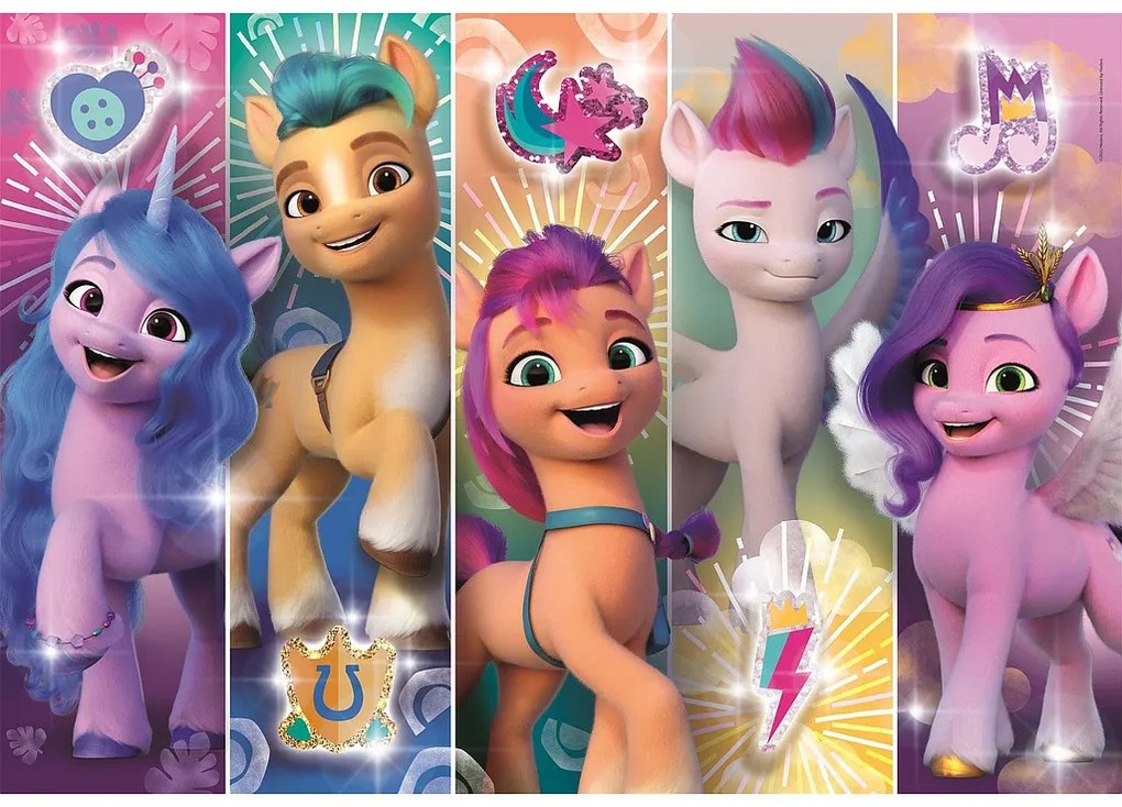 Micul meu ponei Cutie Marks Puzzle Clementoni de 104 piese