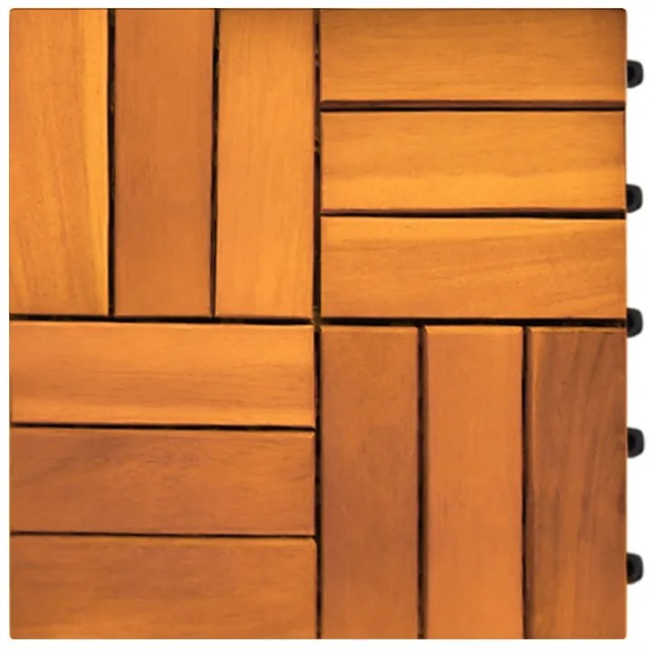 Deuba Tigla din lemn mozaic de salcam - set 11, 30x30cm