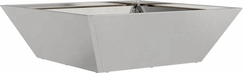 vidaXL Vază pentru Grădină Argintiu 50 x 50 x 15 cm Oţel inoxidabil