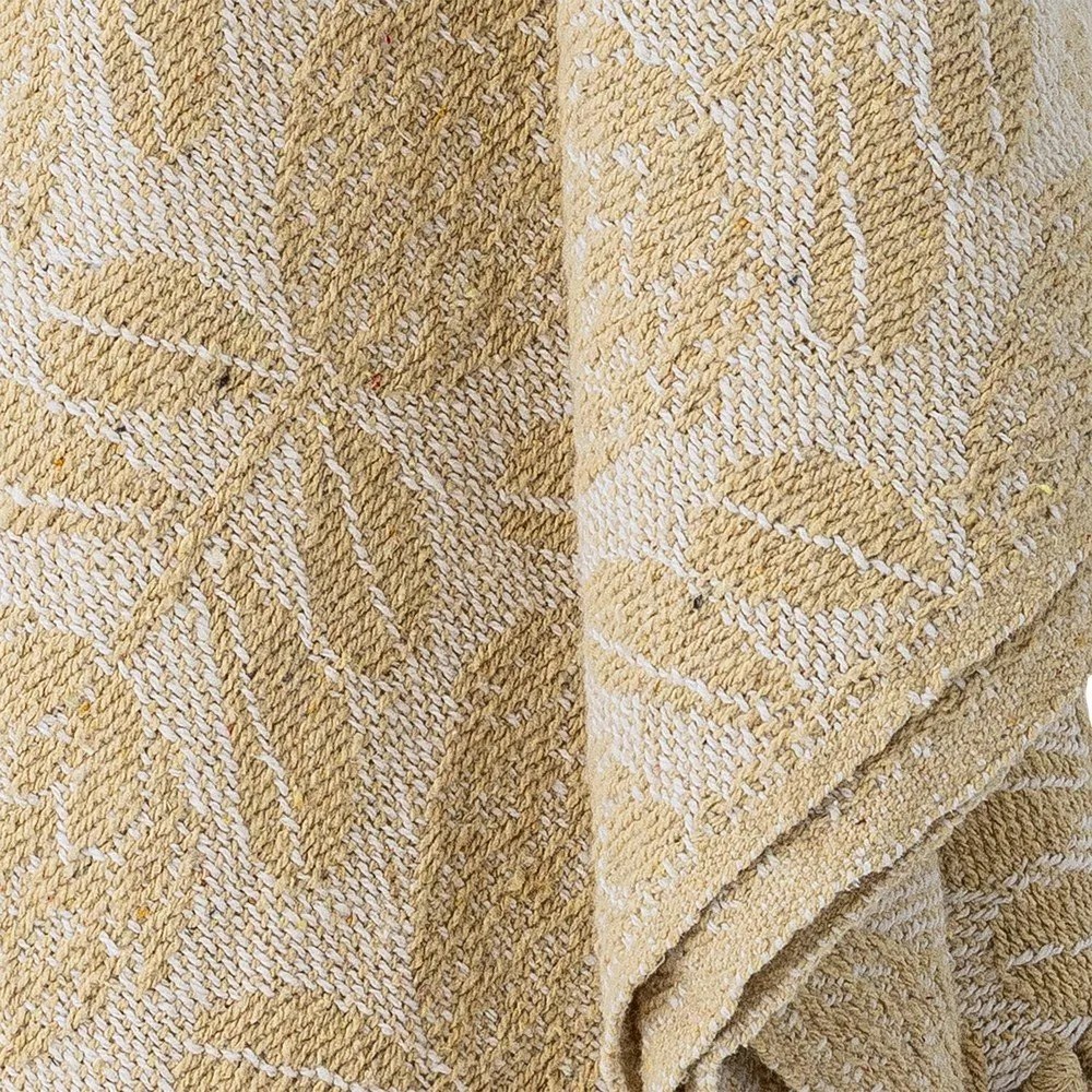 Pătură galbenă din amestec de bumbac 130x155 cm Pratello – Bloomingville