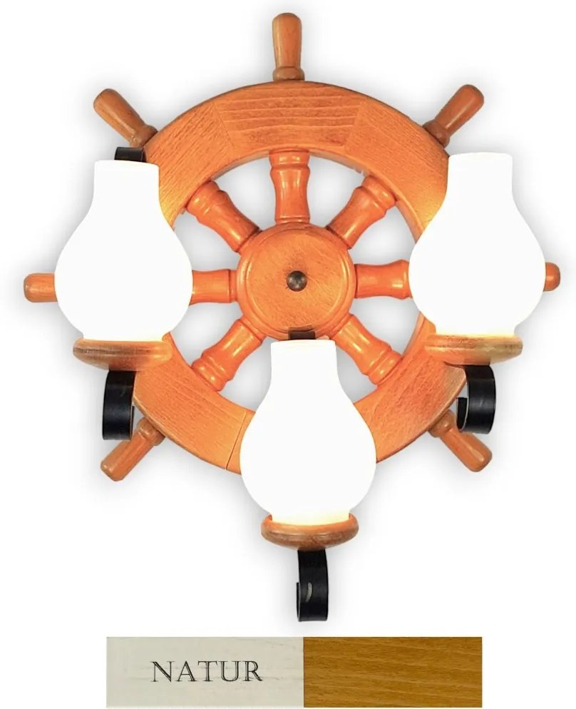 Aplica de perete in stil marinaresc fabricata manual din lemn Timona WOOD-TI-AP3