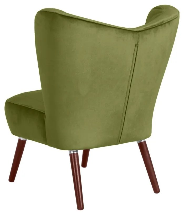 Fotoliu Max Winzer Sari Velvet, verde