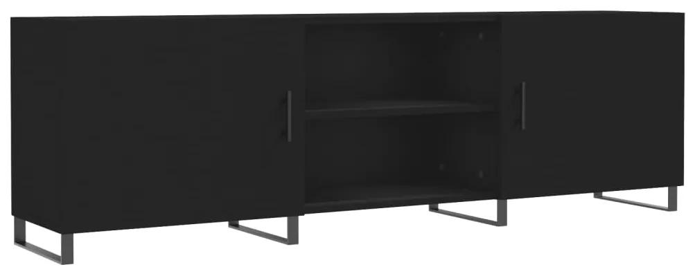829117 vidaXL Comodă TV, negru, 150x30x50 cm, lemn compozit