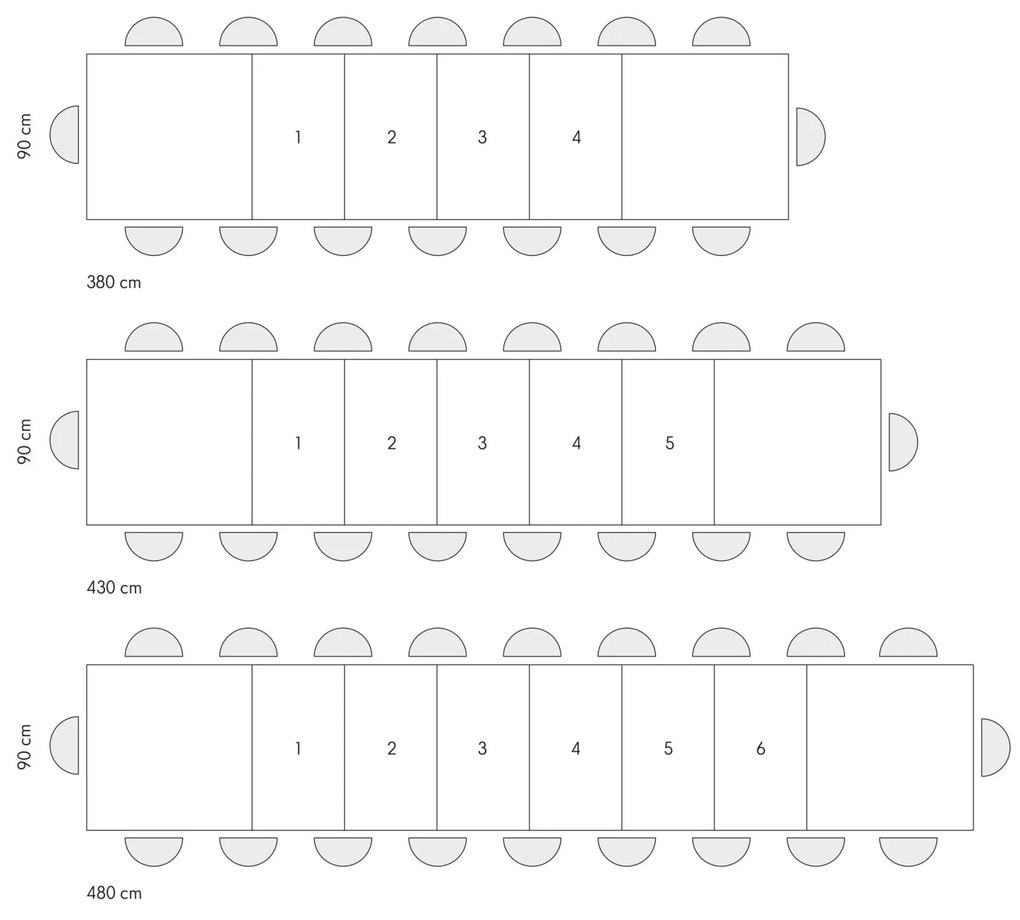 MASA BIG FAMILY - GRI CIMENT - 160 cm / 90 cm / h 77