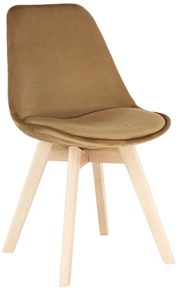 Scaun, catifea Velvet maro/lemn fag, LORITA
