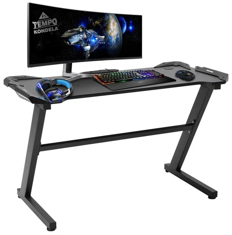 Birou PC/birou gaming negru JADIS