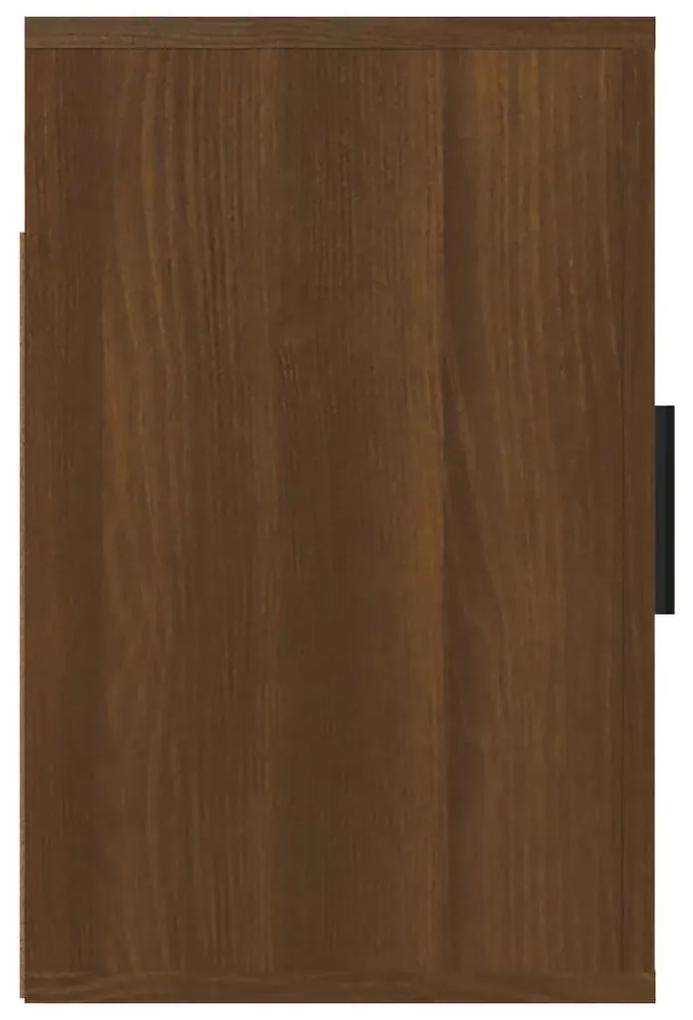 Noptiera de perete, stejar maro, 50x30x47 cm 1, Stejar brun