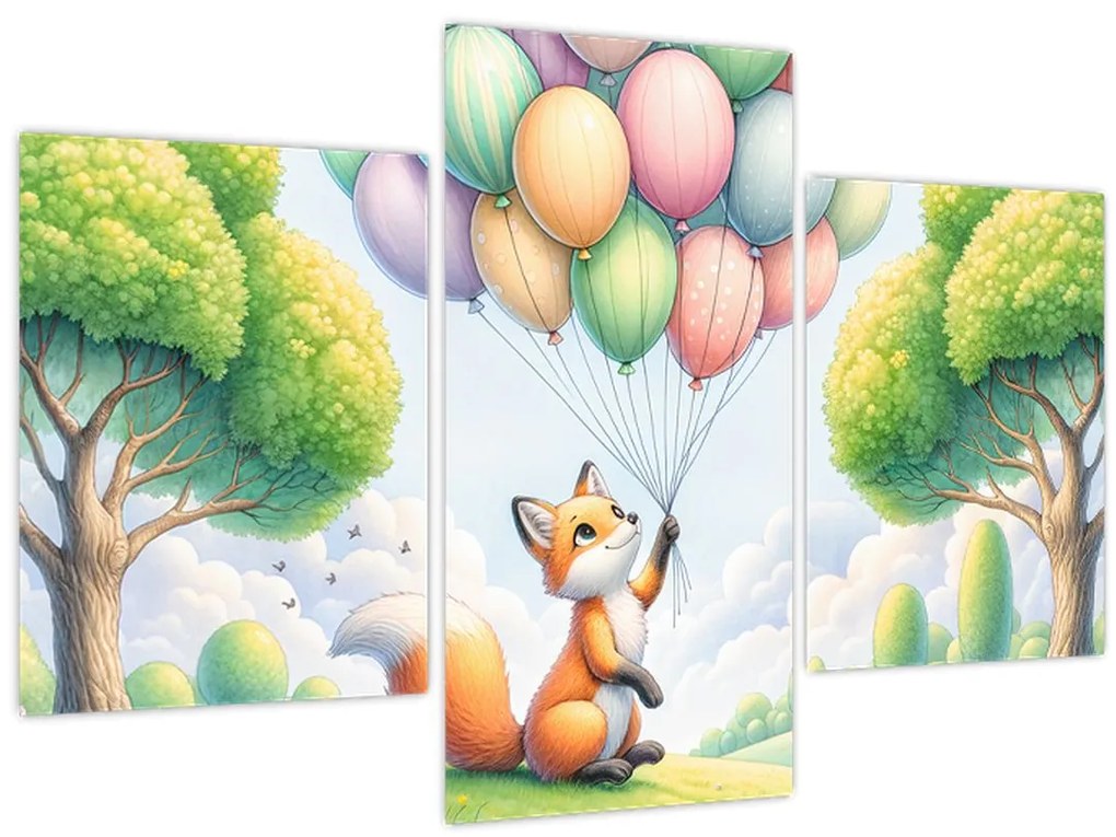 Tablou – Vulpe fericită (90x60 cm)