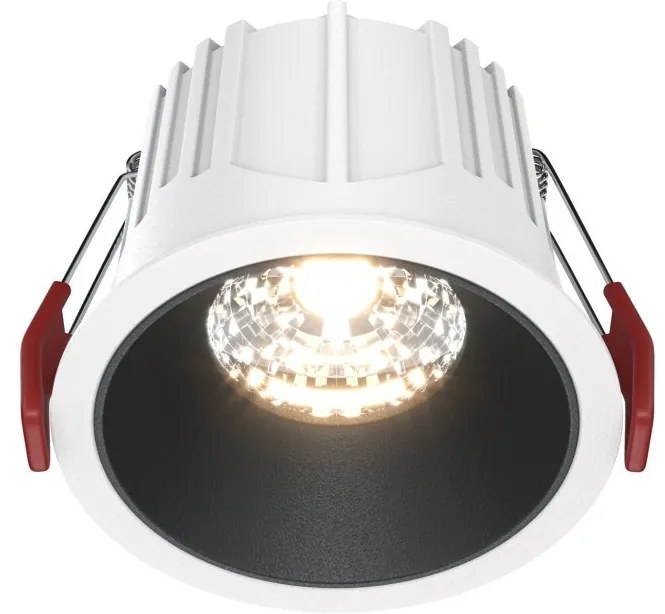 Spot LED incastrabil dimabil design tehnic Alpha alb, negru 8,5cm, 4000K