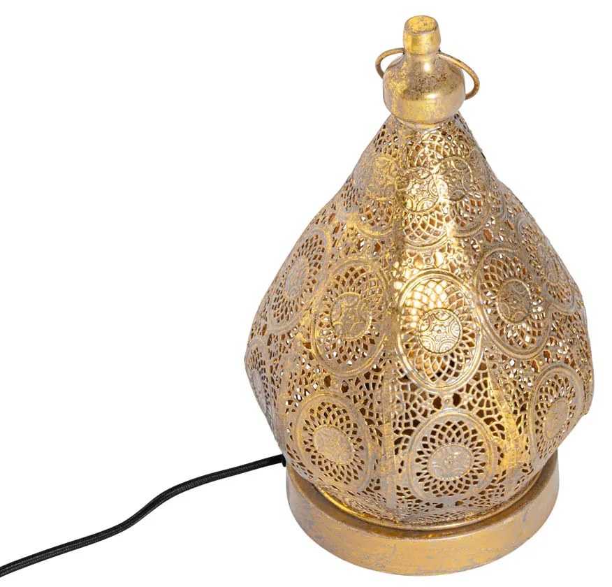 Lampă de masă orientală aurie 19 cm - Mowgli