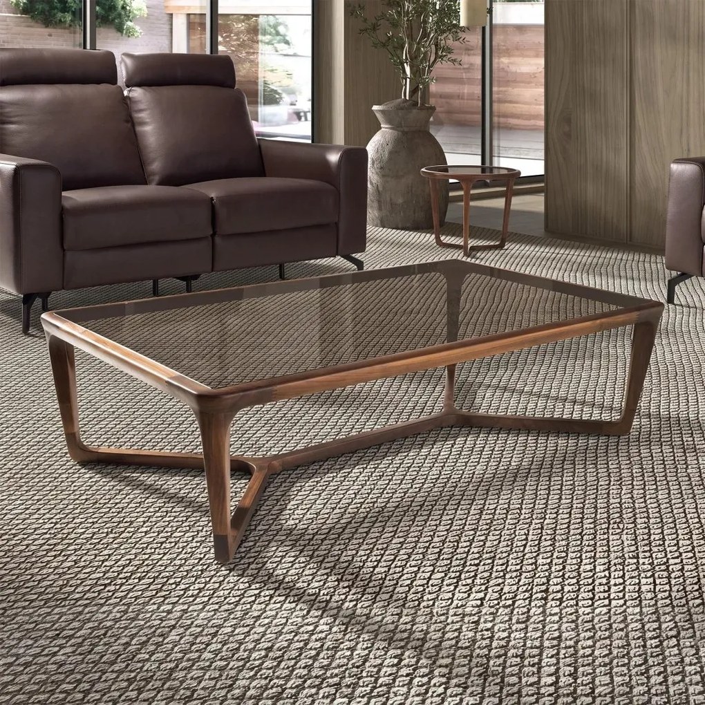 Masuta de cafea design LUX Smoked brown