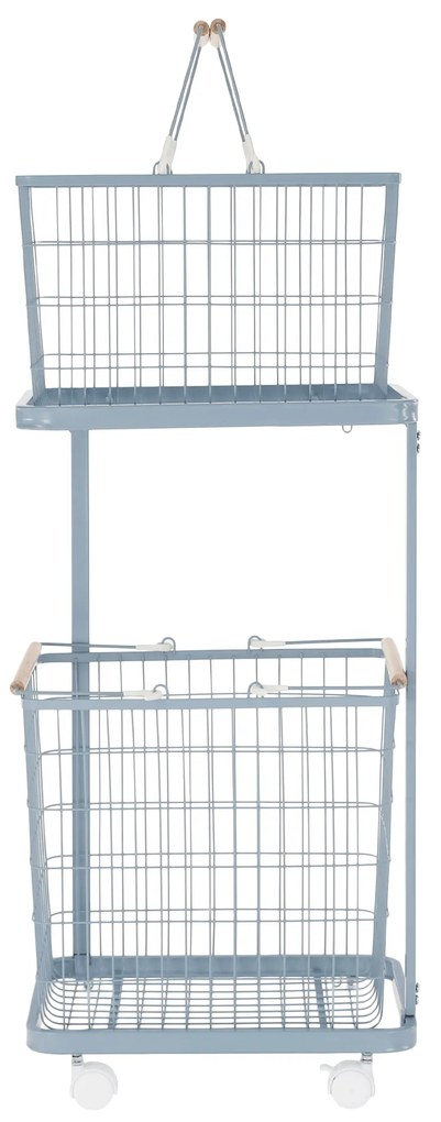 Coş de rufe, metal, gri-albastru, HERMES