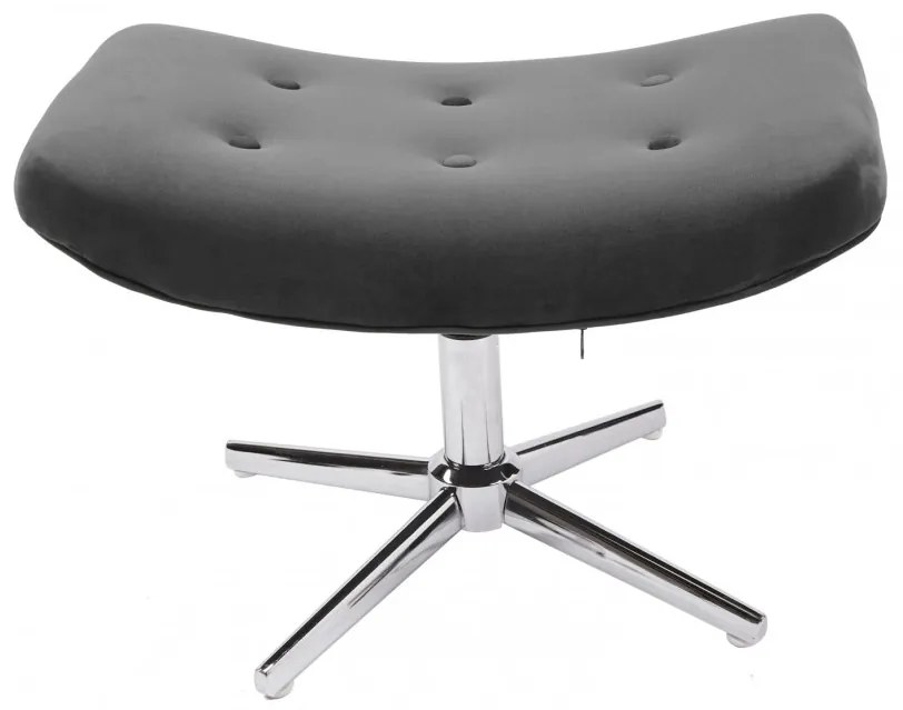 Taburete, suport pentru picioare Lounger, catifea gri A-39513 VC