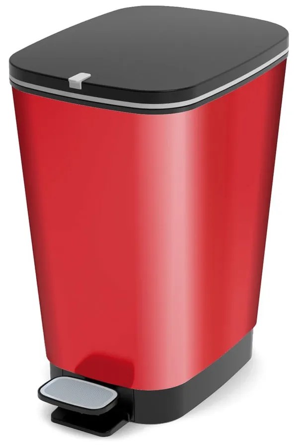 Coș de gunoi roșu cu pedală din plastic 25 l Chic Bin – KIS