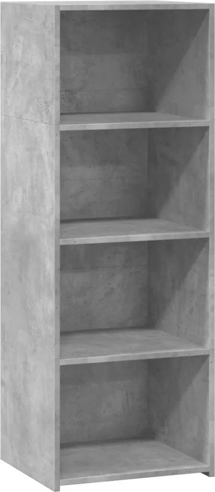 vidaXL Dulap înalt, gri beton, 45x41x124 cm, lemn prelucrat