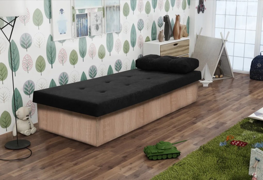 Supermobel Canapea BERTA, 190x80x38, suedine 24/alb