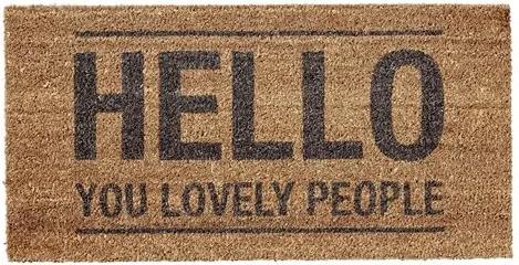 Pres dreptunghiular pentru intrare "Hello you lovely people" Bloomingville
