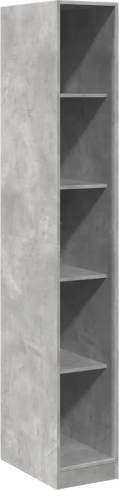 vidaXL Șifonier, gri beton, 30x50x200 cm, lemn prelucrat