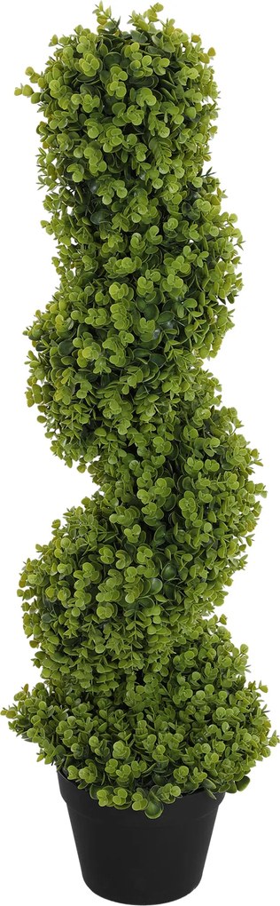 HOMCOM Plantă Artificială Eucalipt Spiralat cu Ghiveci Inclus Rezistent la Raze UV, Ø17,5x90 cm, Verde | Aosom Romania