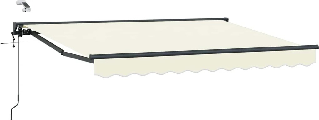 vidaXL Cort electric retractabil Crem 3 x 2,5 m